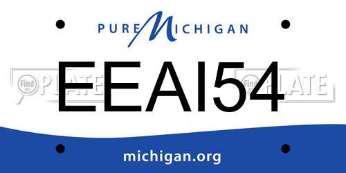 EEAI54 Michigan License Plate