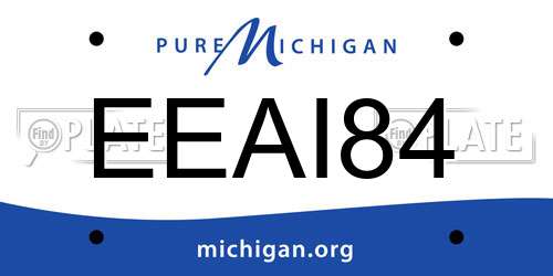 EEAI84 Michigan License Plate
