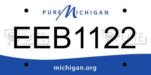 EEB1122 Michigan License Plate