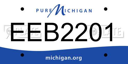 EEB2201 Michigan License Plate