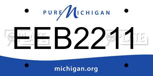 EEB2211 Michigan License Plate