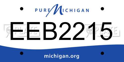 EEB2215 Michigan License Plate