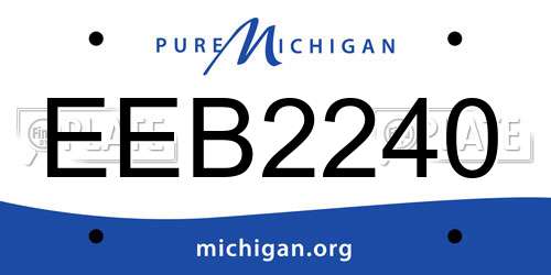 EEB2240 Michigan License Plate