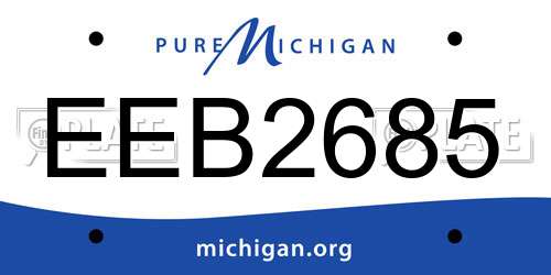 EEB2685 Michigan License Plate