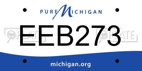 EEB273 Michigan License Plate