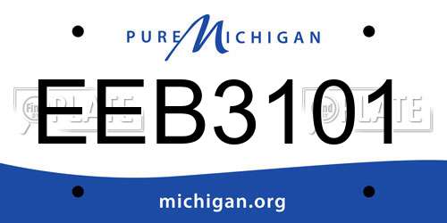EEB3101 Michigan License Plate