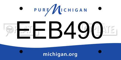 EEB490 Michigan License Plate