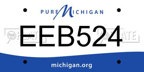 EEB524 Michigan License Plate