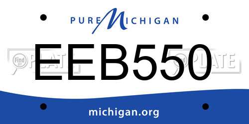 EEB550 Michigan License Plate
