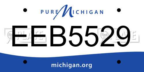 EEB5529 Michigan License Plate