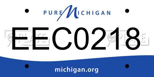 EEC0218 Michigan License Plate