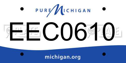 EEC0610 Michigan License Plate