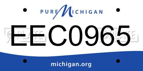 EEC0965 Michigan License Plate