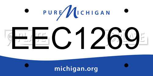 EEC1269 Michigan License Plate