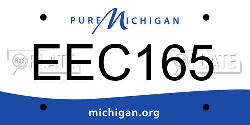 EEC165 Michigan License Plate