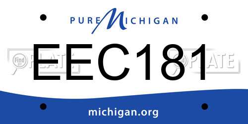 EEC181 Michigan License Plate