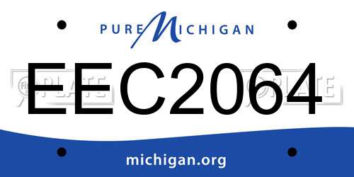 EEC2064 Michigan License Plate