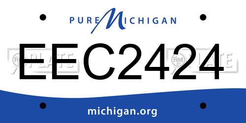 EEC2424 Michigan License Plate