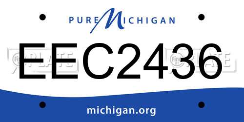 EEC2436 Michigan License Plate