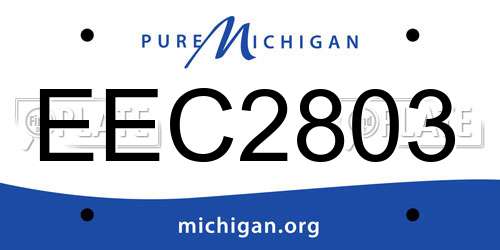 EEC2803 Michigan License Plate