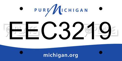EEC3219 Michigan License Plate