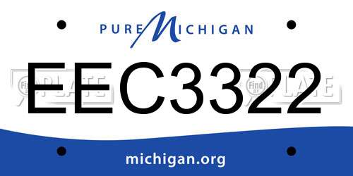 EEC3322 Michigan License Plate