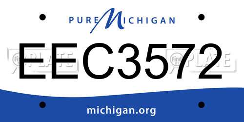 EEC3572 Michigan License Plate