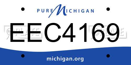 EEC4169 Michigan License Plate