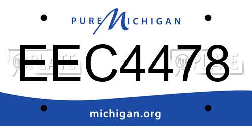 EEC4478 Michigan License Plate