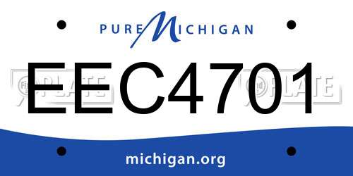 EEC4701 Michigan License Plate