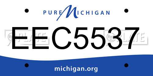 EEC5537 Michigan License Plate