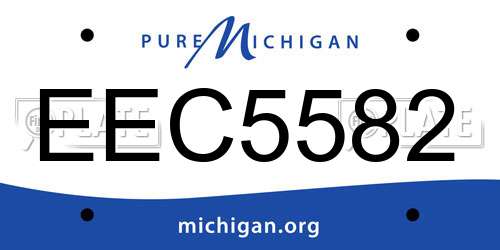EEC5582 Michigan License Plate