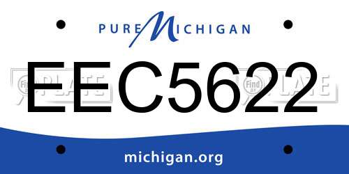 EEC5622 Michigan License Plate