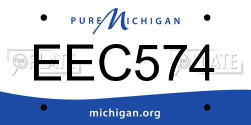 EEC574 Michigan License Plate