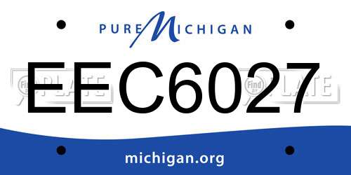 EEC6027 Michigan License Plate