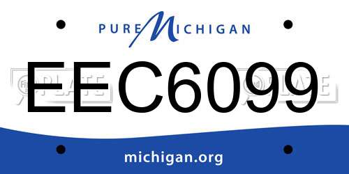 EEC6099 Michigan License Plate