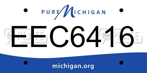 EEC6416 Michigan License Plate