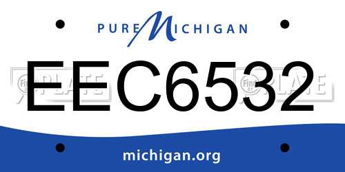 EEC6532 Michigan License Plate