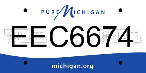 EEC6674 Michigan License Plate