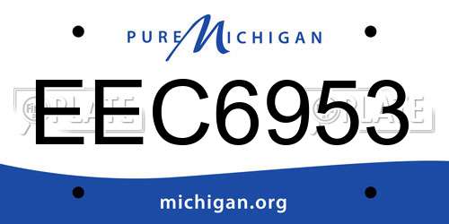 EEC6953 Michigan License Plate