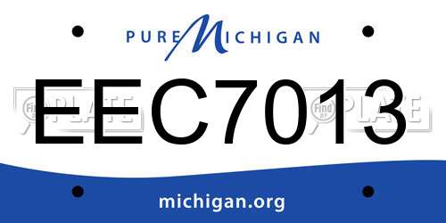 EEC7013 Michigan License Plate