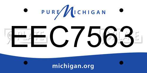 EEC7563 Michigan License Plate