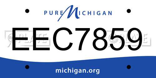 EEC7859 Michigan License Plate
