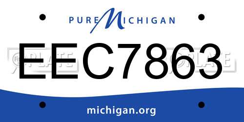 EEC7863 Michigan License Plate