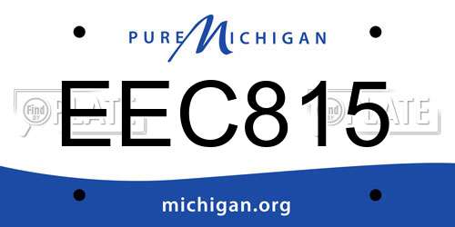EEC815 Michigan License Plate