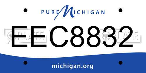 EEC8832 Michigan License Plate