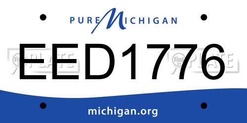 EED1776 Michigan License Plate