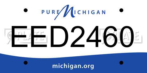 EED2460 Michigan License Plate