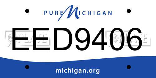 EED9406 Michigan License Plate