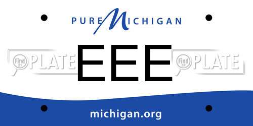 EEE Michigan License Plate